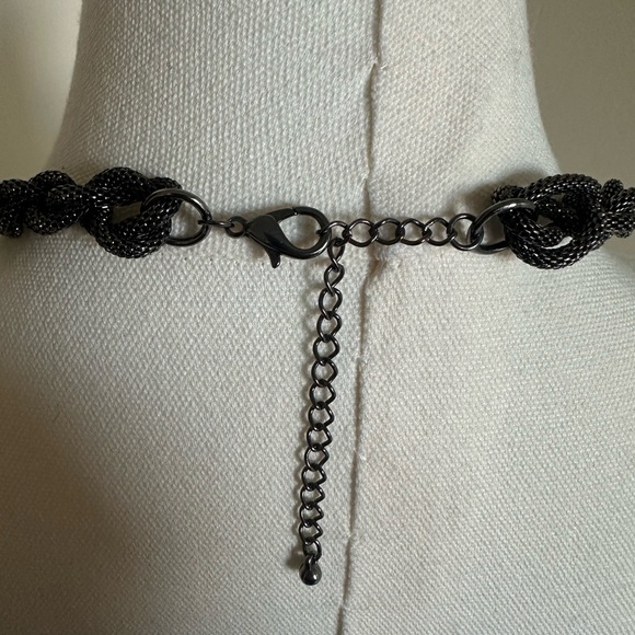 Dark Silver Necklace and Earrings Set - Picture 3 of 6